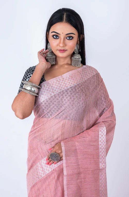 Jute Cotton Zari Saree