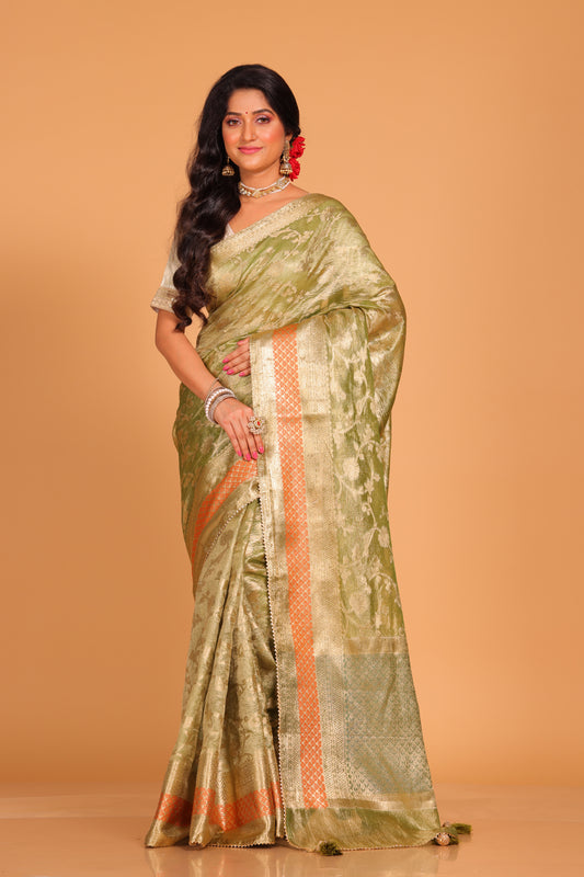 Crush Tissue Silk Saree