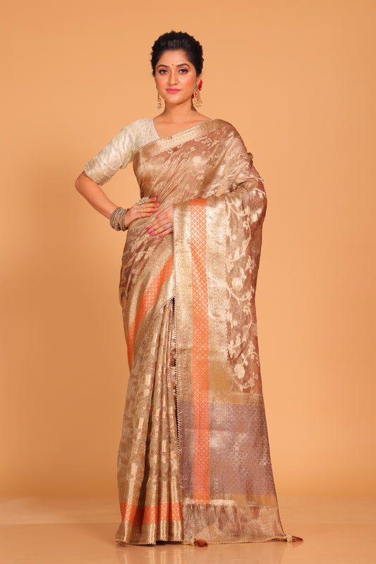Crush Tissue Silk Saree
