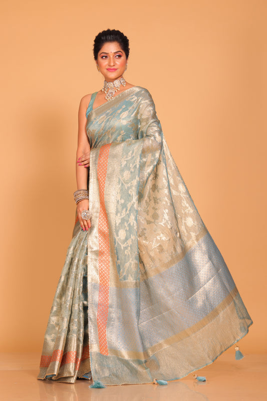 Crush Tissue Silk Saree