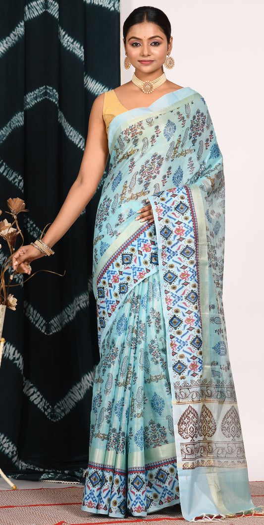 Hand Block Printed Sarees