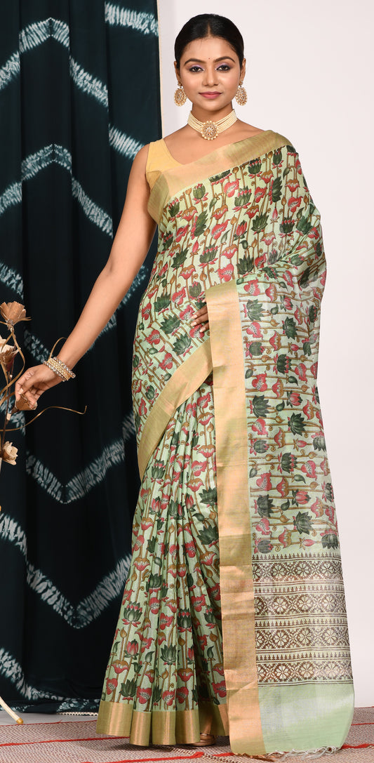Hand Block Printed Sarees