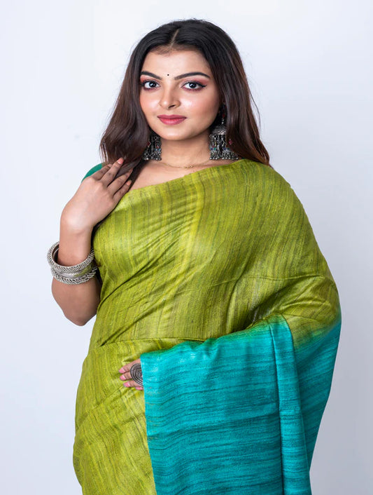 Bhagalpur Pure Ghicha 2D Saree