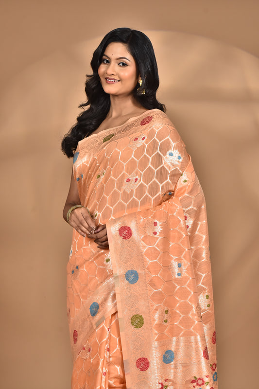 WOMEN DESIGN CHANDERI SILK SAREE