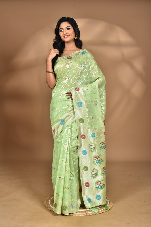 WOMEN DESIGN CHANDERI SILK SAREE