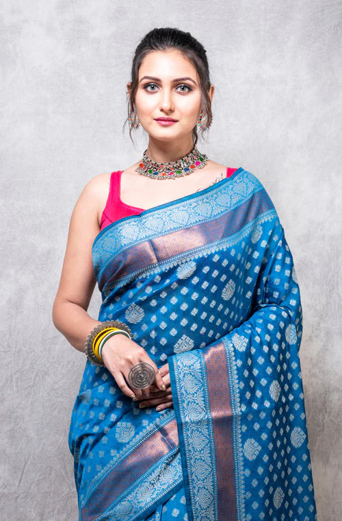 Chanderi Resham Alfie Saree