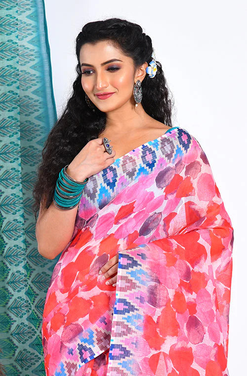 Semi Linen Saree