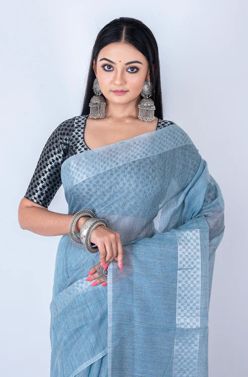 Banarasi Jute Cotton Zari Saree