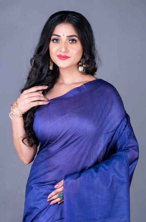 Bhagalpuri Silk Solid Saree