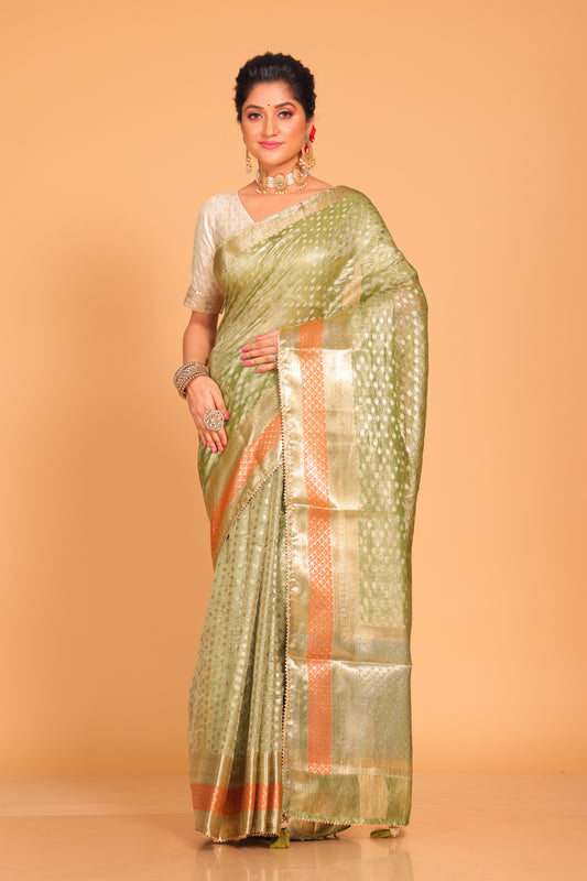 Crush Tissue Silk Saree