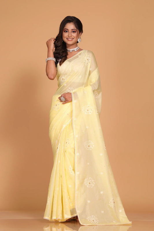 Kota Embroidery Saree