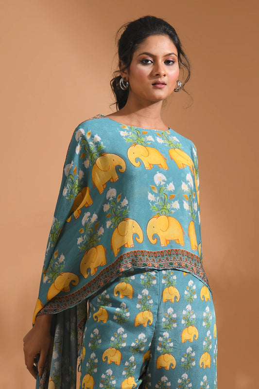 Co-ord Set With Kaftan Style Dupatta