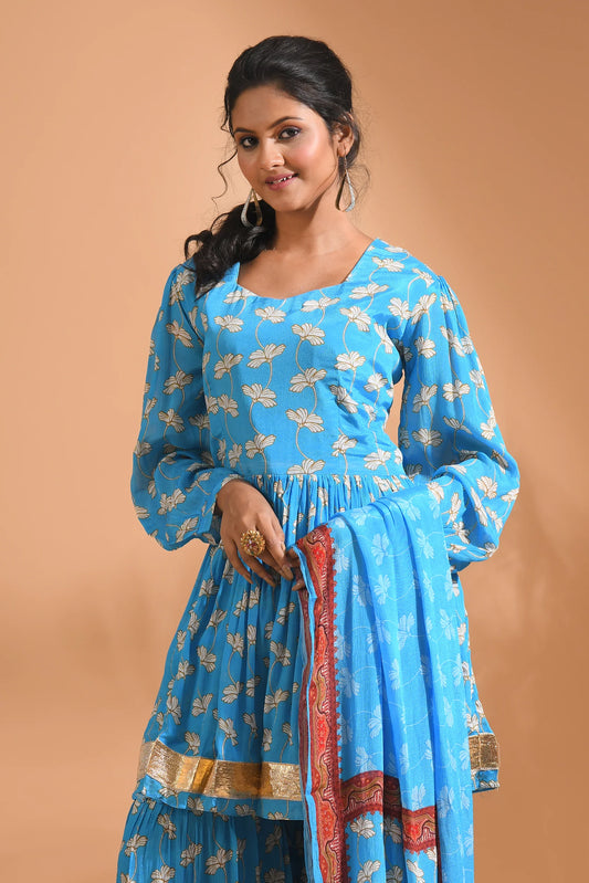 Printed Sharara Set