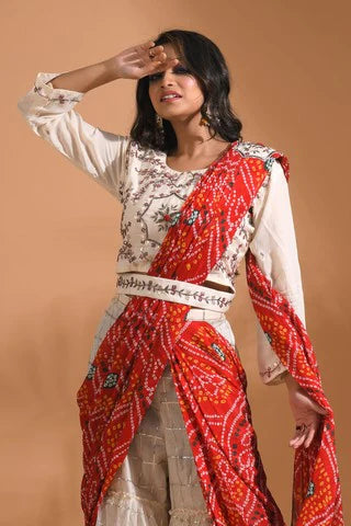 Sharara Top With Dupatta