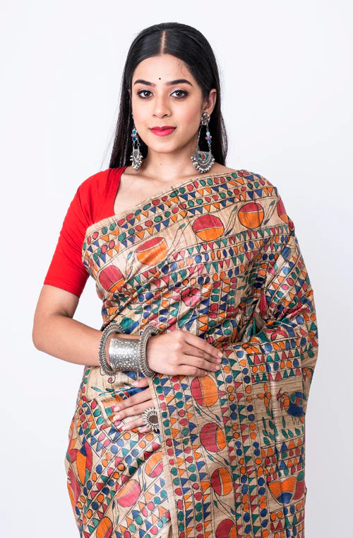 Bhagalpuri Pure Ghicha Saree