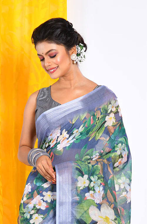 Semi Linen Saree