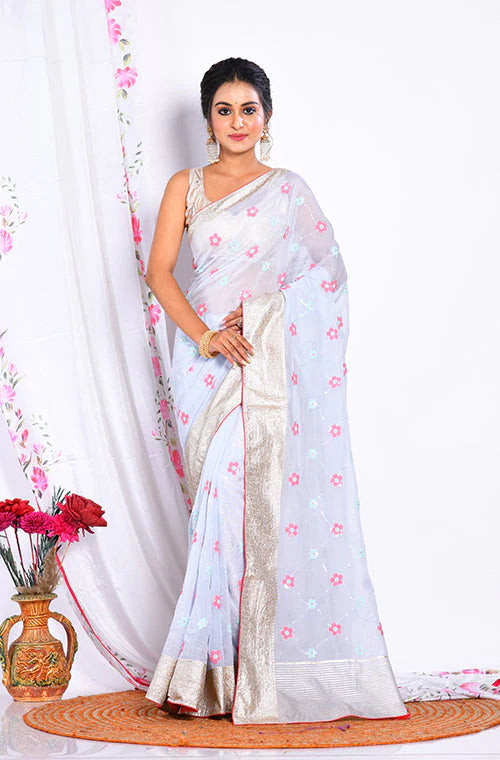 Viscose Organza Saree