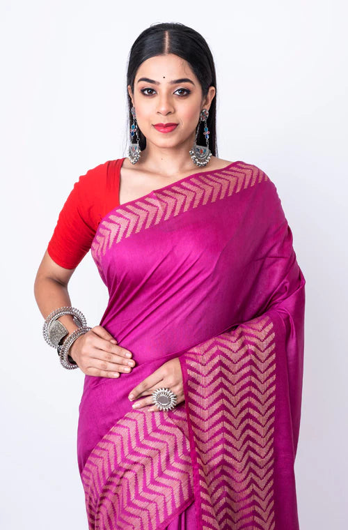 Bhagalpuri SIlk Striped Saree