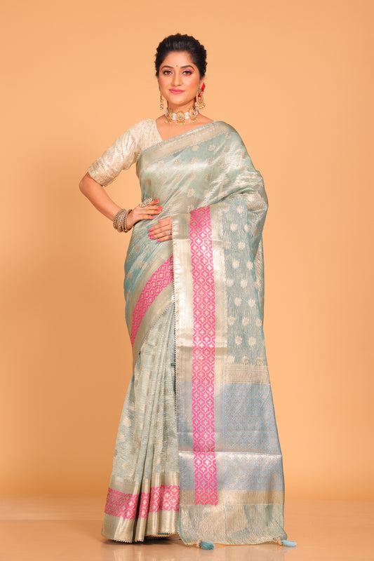 Crush Tissue Silk Saree