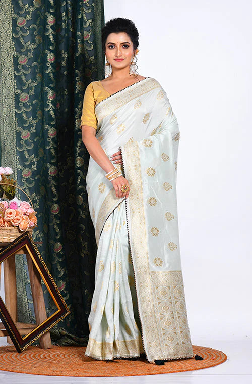 Dola Silk All Over Zari Work Saree