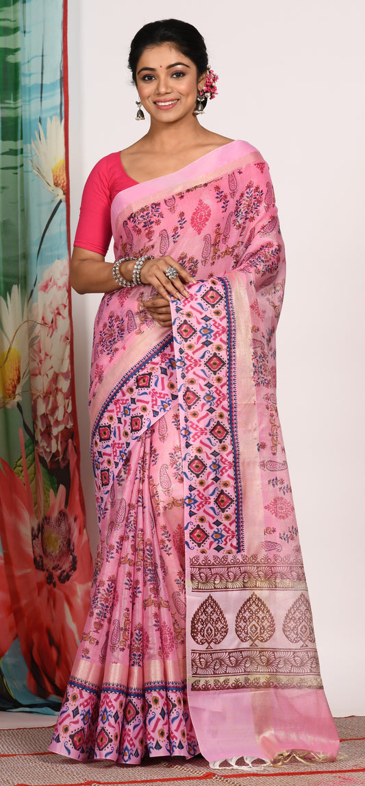 Hand Block Printed Sarees