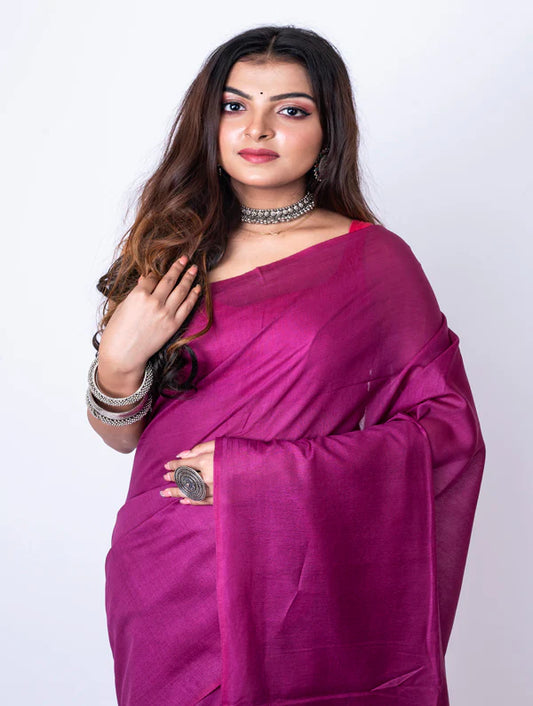 Bhagalpur Solid Saree