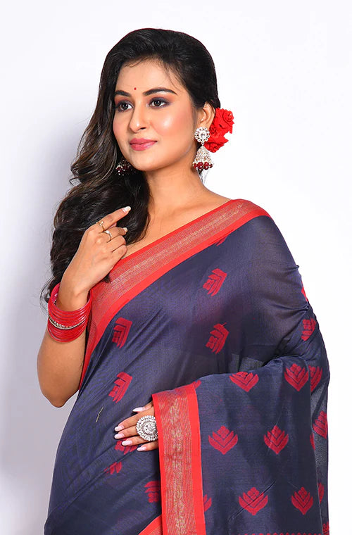 Cotton Silk Jamdani Saree