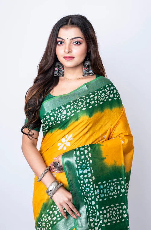 Bhagalpuri Batik Cotton Saree