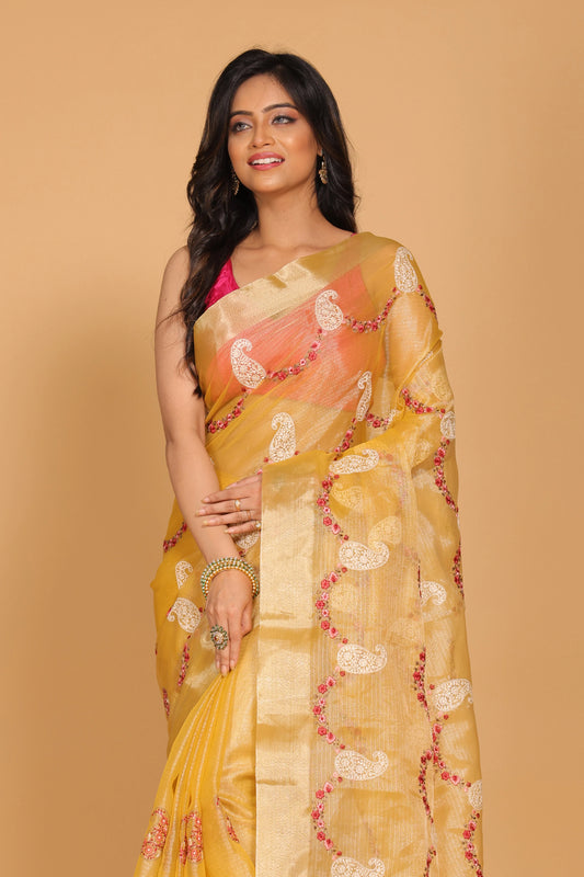 Kota Zari Embroidery Saree