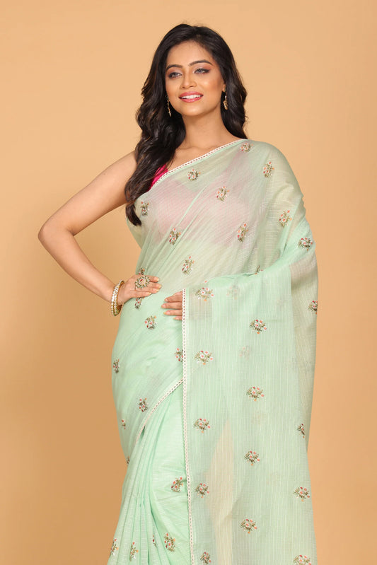 Kota Embroidery Saree