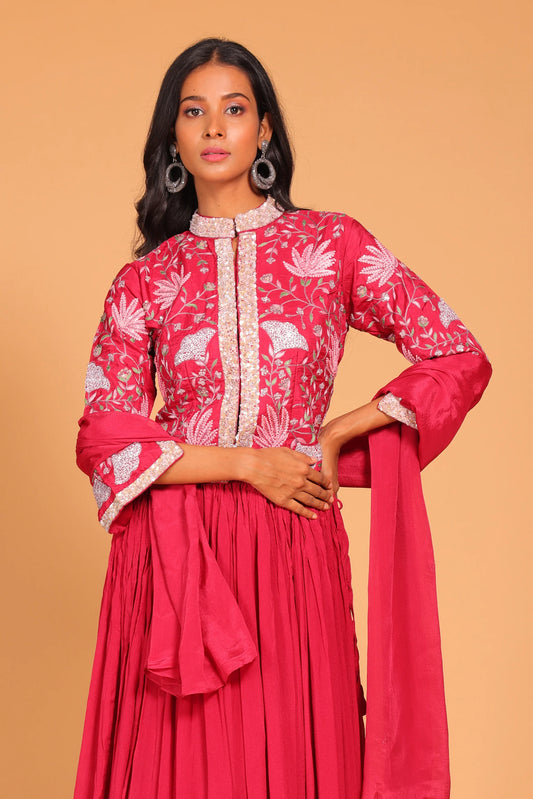 Crop Top With Dupatta Set