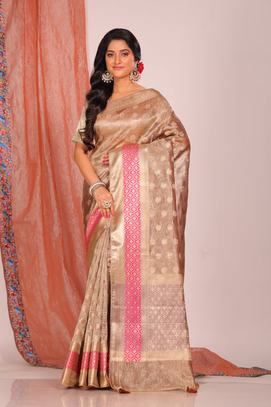 Crush Tissue Silk Saree