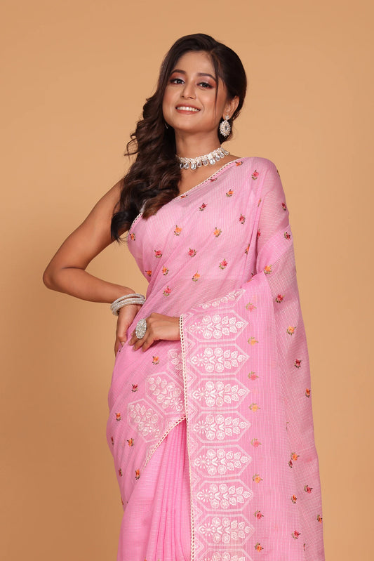 Kota Embroidery Saree