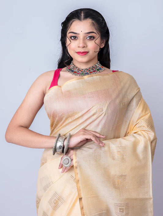 Bhagalpuri 2D Kota Zari Saree