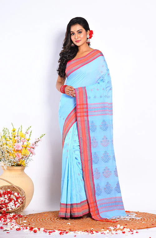 Cotton Silk Jamdani Saree