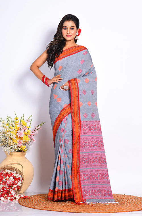 Cotton Silk Jamdani Saree