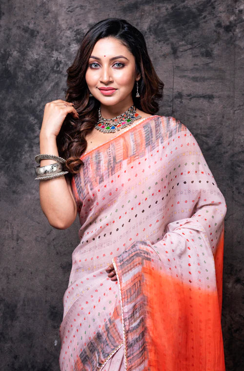 Viscose Organza Digital Print Saree