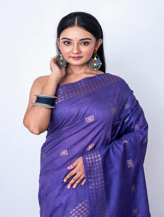 Bhagalpur Silk Zari Butta Saree