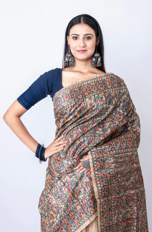 Bhagalpuri Pure Ghicha Saree