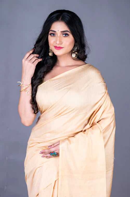 Bhagalpuri Silk Solid Saree