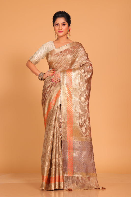 Crush Tissue Silk Saree