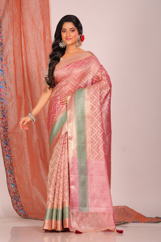 Crush Tissue Silk Saree