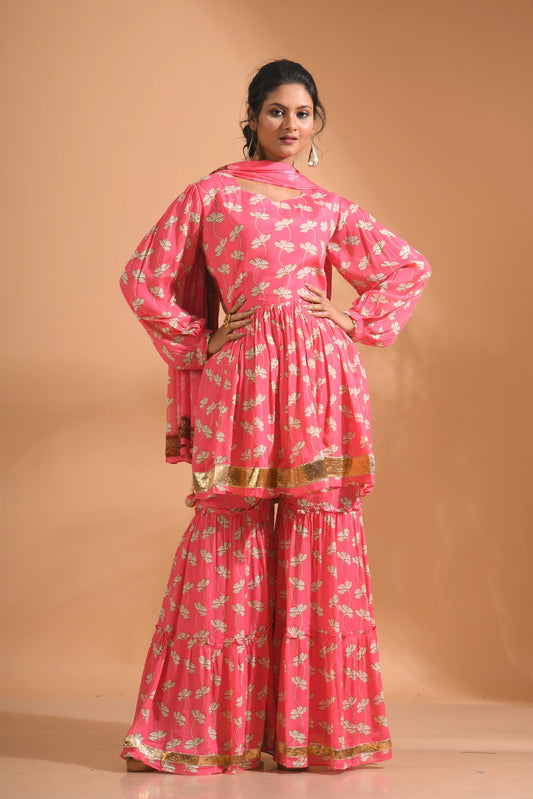 Printed Sharara Set