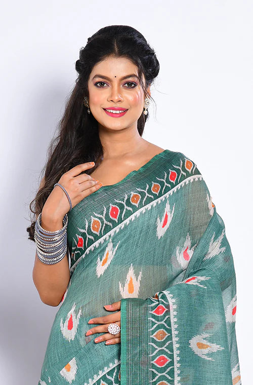 Semi Linen Saree