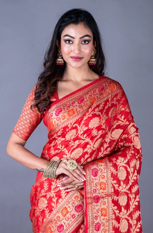 Red Banarasi Saree