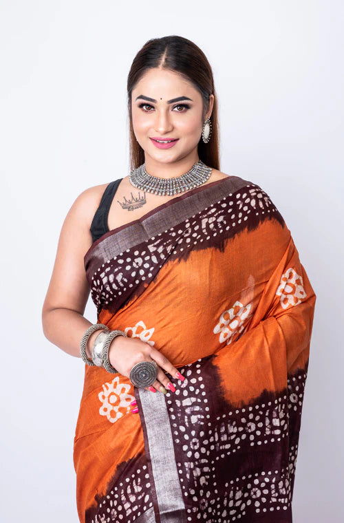 Bhagalpuri Batik Cotton Saree