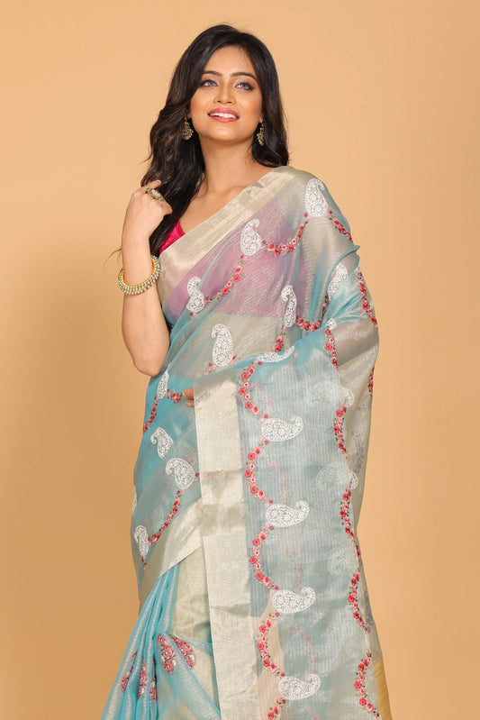 Kota Zari Embroidery Saree