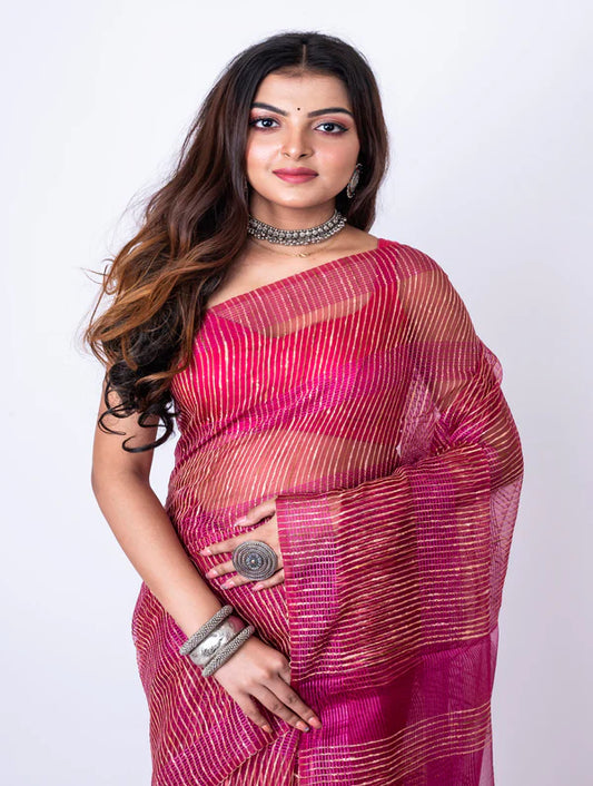 Bhagalpur Organza Saree