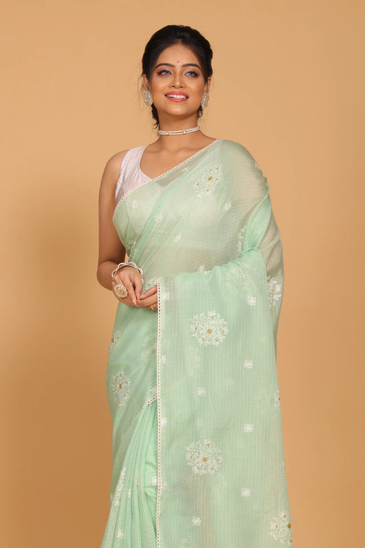 Kota Embroidery Saree