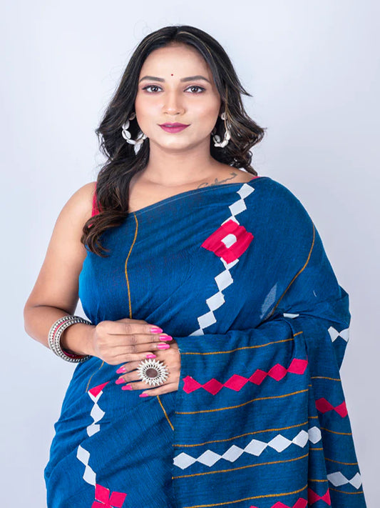 Cotton Khesh Patch Work Saree